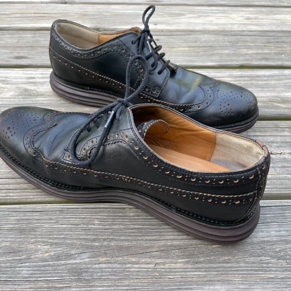 Cole Haan Men Shoes Lace Up Oxford Dress Shoes Bla - Picture 3 of 10